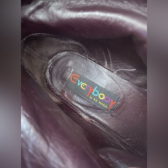 EVERYBODY by BZ MODA black leather zip front ankle boots 7.5 - Picture 6 of 8